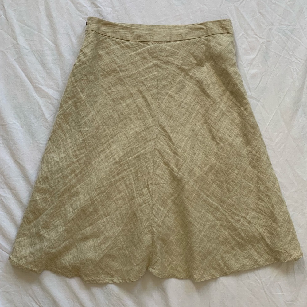 Banana Republic a-line, linen skirt